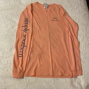 Simply Southern peach long sleeve shirt. Size small.